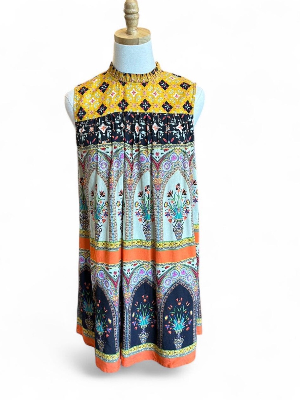 *Like New* ANTHROPOLOGIE x Conditions Apply Babydoll Dress in Multi — S